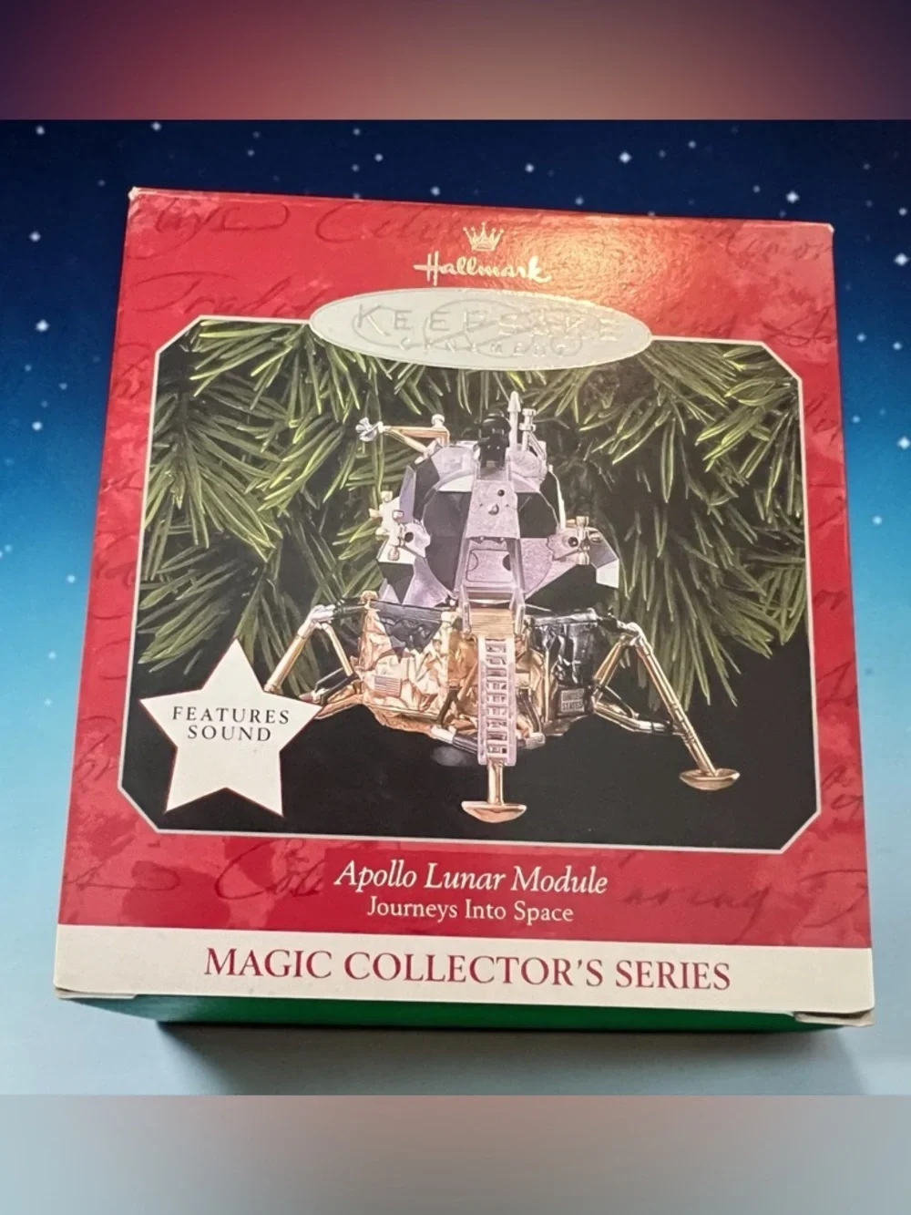 Hallmark Apollo Lunar Module Ornament 1998 Magic Sound Journeys‎ Space